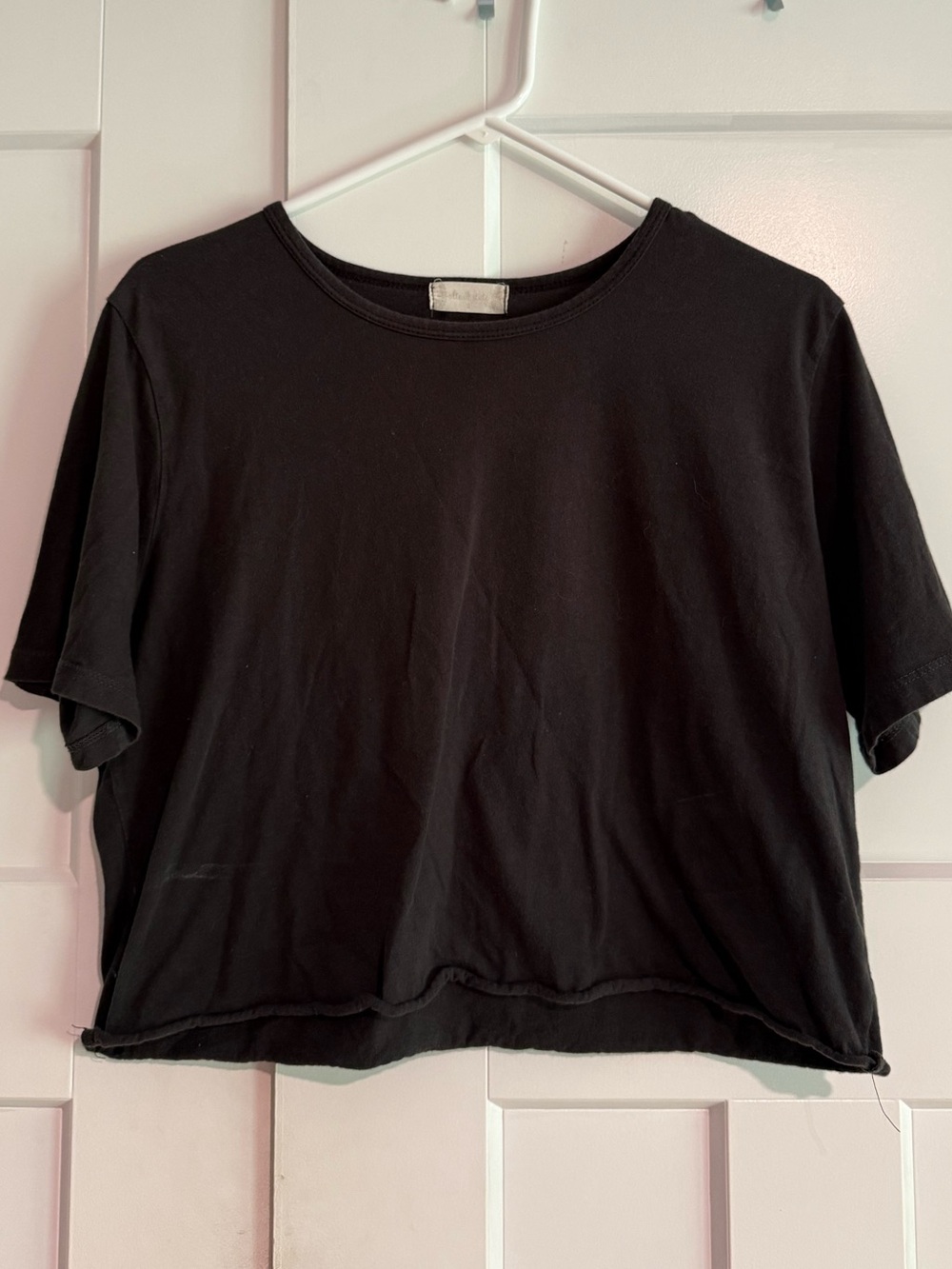 Altar'd State Black Crewneck Short Sleeve Tee